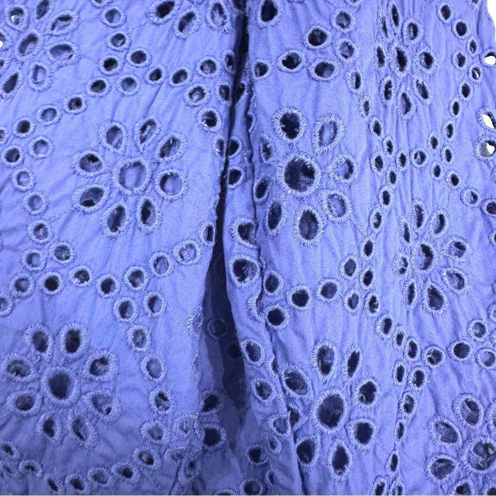June + Vie Purple Plus Size Boardwalk Eyelet Shirtdress - Picture 10 of 10